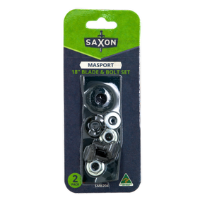Saxon 18” Mower Blade And Bolt Set - Suits Masport 18” Models