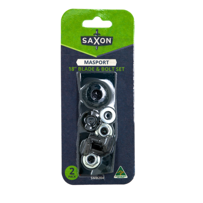Saxon 18” Mower Blade & Bolt Set Suits Masport 18” Models