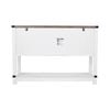 Vevor 120 X 39.8 X 83 Cm Coffee Bar Cabinet White And Brown With 4-tier Storage For Living Room