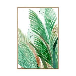 Artey | Lush Palm I - Framed Canvas - Natural Frame - 100 x 150cm