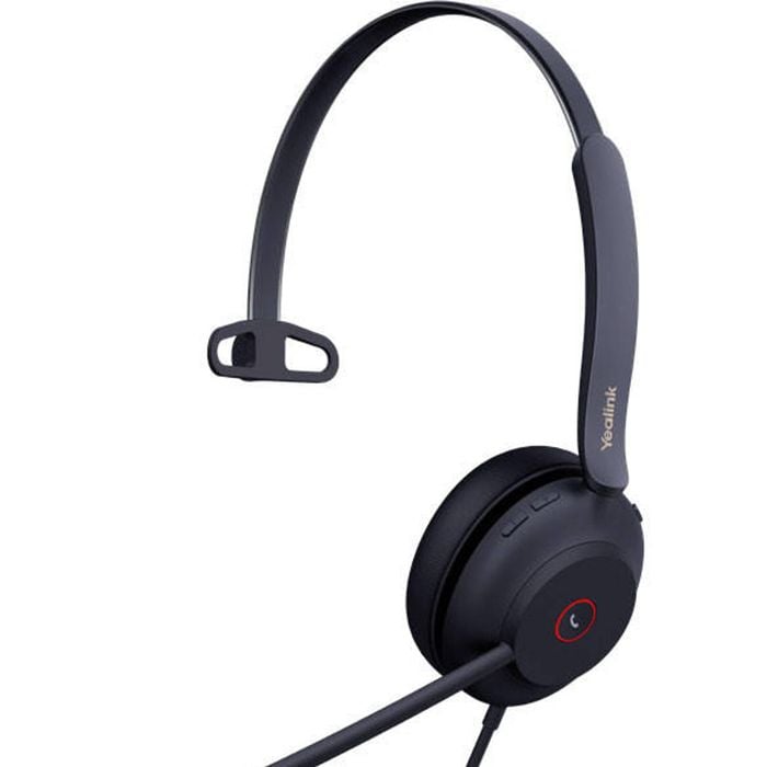 YEALINK UH37 USB Wired Headset, Mono, USB-C, Dual Noise-cancelling Microphones, 35mm Speaker, HD Audio Technology, Soft Leather