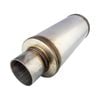 Redback 3-1/2" Performance Muffler Centre/centre - 6" Round, 14" Long, 409 Ss