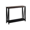 Sarantino Cielo 2-Tier Console Table Dark Walnut