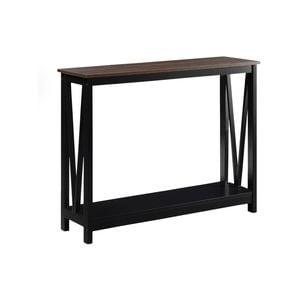 Sarantino Cielo 2-Tier Console Table Dark Walnut