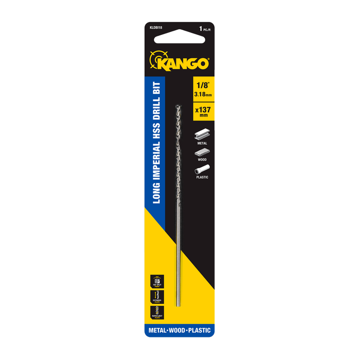 Kango 1/8" Long Series HSS Drill Bit