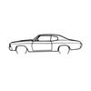 Ignite Laser Chevrolet 1971 Chevelle Ss Silhouette Metal Wall Art Coated Black 23.6inch/60cm