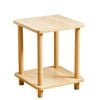 CATZON Side Table 2-Tier with Storage Shelf for Small Spaces