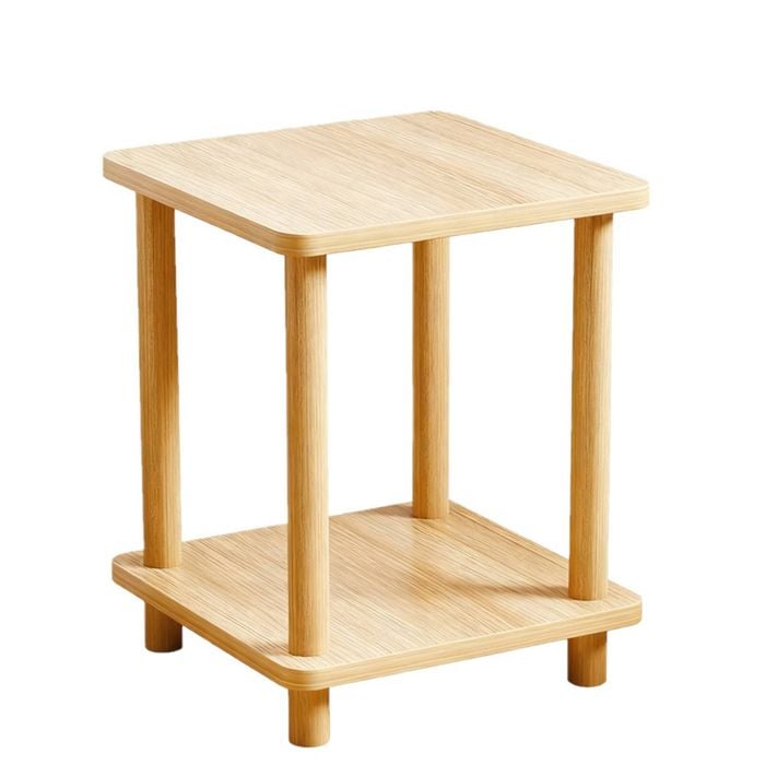 CATZON Side Table 2-Tier with Storage Shelf for Small Spaces