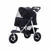 Pawz Foldable 3 Wheels Pet Stroller Black