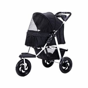 Pawz Foldable 3 Wheels Pet Stroller Black