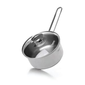 Fissman Saucepan Bambino Series Stainless Steel With Glass Lid 0.9L