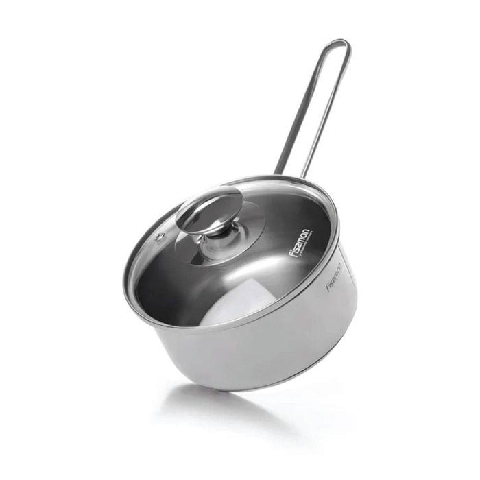 Fissman Saucepan Bambino Series Stainless Steel With Glass Lid 0.9L