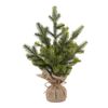 40cm Green Artificial Pine Christmas Tree With Burlap Base