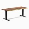 Desky Fixed Height Hardwood Office Desk Matte Black Frame 180cm