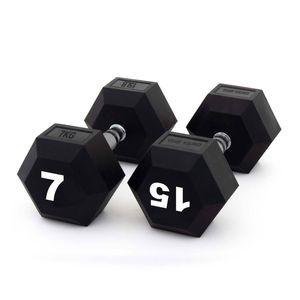 Smai The Yard - Rubber Hex Dumbbell 7kg (pair) -