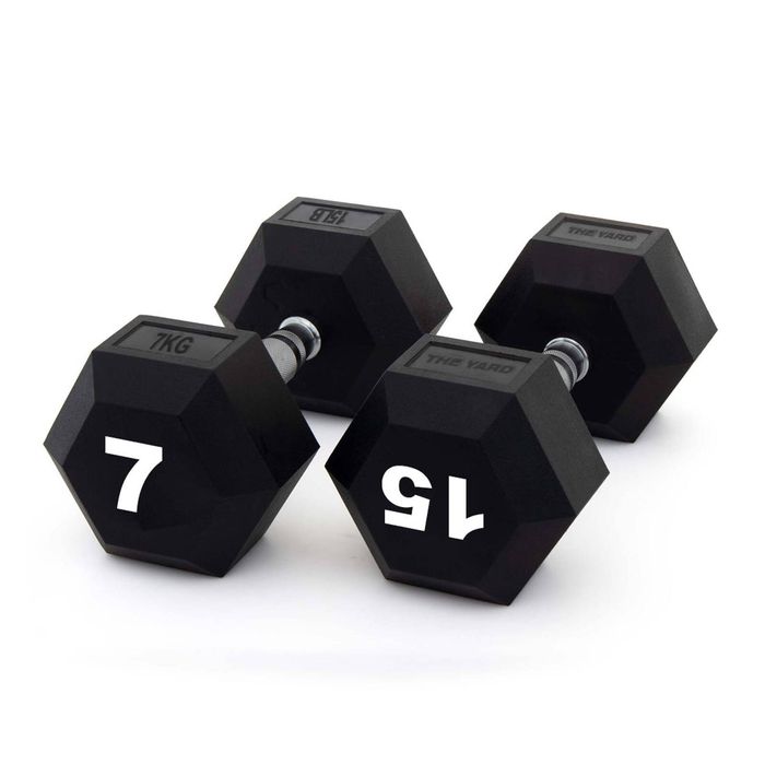 Smai The Yard - Rubber Hex Dumbbell 7kg (pair) -