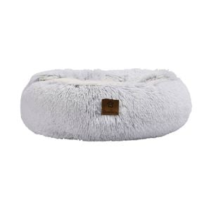 Charlie's  Faux Fur Snookie Hooded Cushion Dog Bed   90x90x20cm  White  Charlies - Large