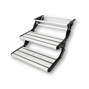 RV Essentials Silver Aluminium Double Caravan Step 200kg