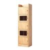 Lauft 5-Tier Natural Bamboo Bookshelf, Wooden Tall Storage Cabinet & Bookcase