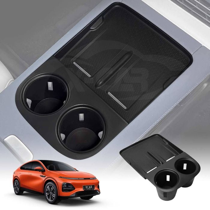 Cup Holder Insert Pad for Xpeng G6 2024-Onwards Centre Armrest Anti-Slip Wireless Silicone Pad
