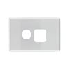 Deta S-Line Single Brushed Aluminium Powerpoint Cover Plate