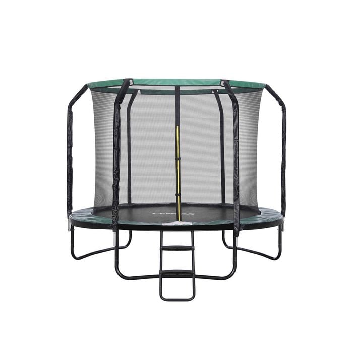 Centra 8FT Round Trampoline Basketball Set with Safety Net