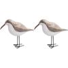 2PK LVD Sand Piper Wooden Sculpture Home/Lounge Decor Large