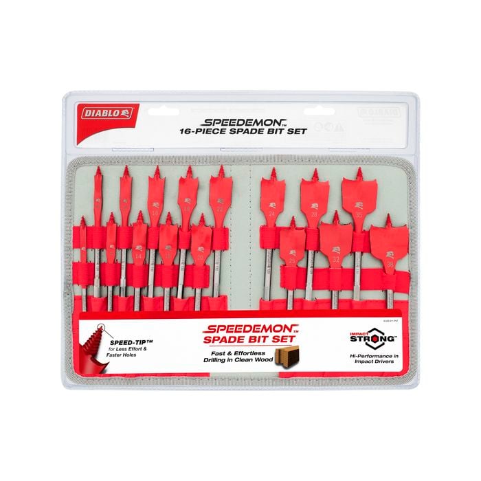 Diablo 16 Piece Speedemon Spade Bit Set