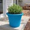 Moda 25cm Aqua Transparent Round Cylinder Plastic Pot