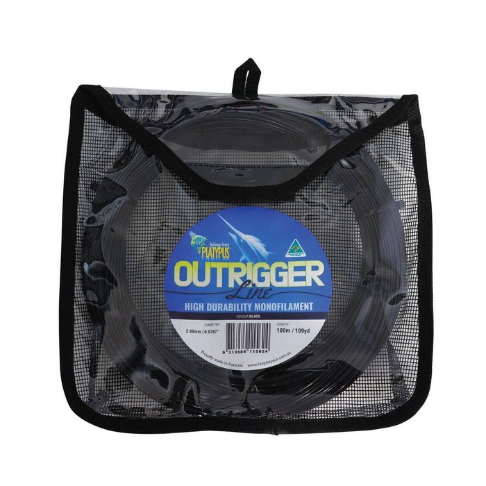 Playtypus Outrigger Black 400lb Monofilament Fishing Line 100m