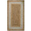 Handwoven Natural Jute Rug-Border 1126-Natural Ivory-80x150cm