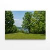 Picnic Table in Meadow with Lake  Print 100% Australian Made 90 x 60cm  (Stretched)