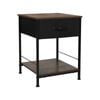 Levede 2-Tier Bedside Table with Drawer Brown