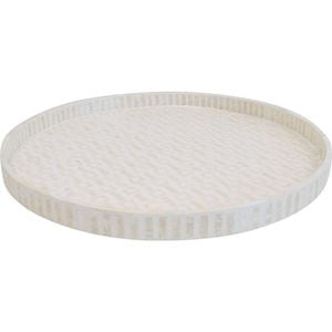 LVD Capiz/MDF Tray XL Home/Kitchen Decor 50x50cm - Ivory