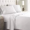 2000TC Ultra-Soft AU Size 4pc Flat Fitted Bed Sheet Set, Super King White, Breathable Deep Pocket