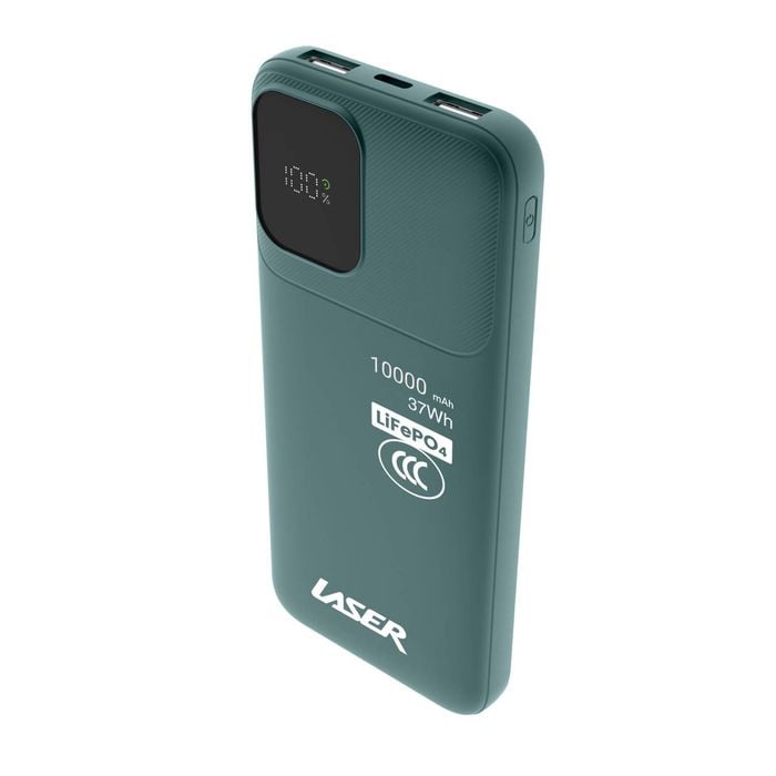 Laser 10000mAh LiFePO4 20W USB-C PD Power Bank (Deep Green)