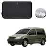Front Windscreen Sun Shade for VolksWagen Caddy 2005 - 2021 Front Only - XL 160 x 100 cm - Black
