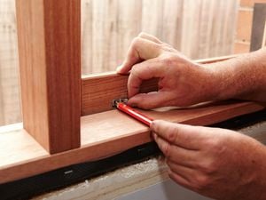 DIY Step Image - How to install casement window stays . Blob storage upload.