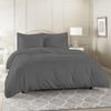 Luxor Queen Grey Color 1000TC 100% Cotton Quilt Doona Duvet Cover Pillowcase Set