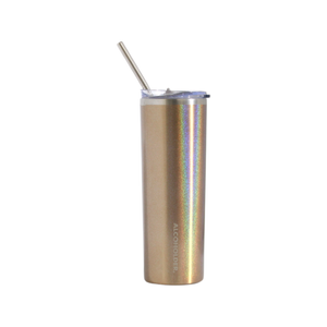 SKNY Slim Vacuum Insulated Skinny Tumbler - 590ml (20oz) Rose Gold (Glitter)