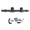 Rolltrak 2000 x 40 x 6mm Matte Black Smooth Finish Top Fix Barn Door Track Set - Matte Black