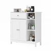 Advwin Sideboard Buffet Cabinet 3-Tier Kitchen Storage Cupboard Bathroom Cabinet Hallway Table