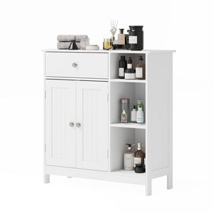 Advwin Sideboard Buffet Cabinet 3-Tier Kitchen Storage Cupboard Bathroom Cabinet Hallway Table