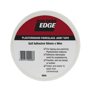 Builders Edge 50mm x 90m Plasterboard Fibreglass Joint Tape