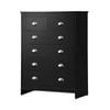 Oikiture 6 Chest of Drawers Tallboy Dresser Black
