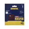 IRWIN 115 x 110mm 80 Grit 6 Hole 1/4 Sanding Sheets - 5 Pack