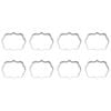 8PK R&M Plaque Cookie Cutter Polyresin Coated Steel 9cm - White