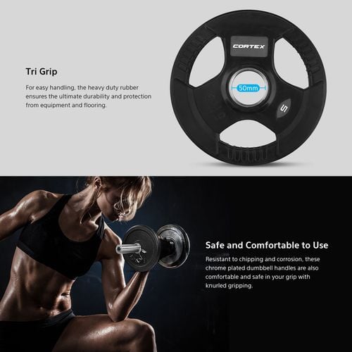 Tri grip dumbbell set hotsell
