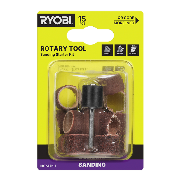 Ryobi Rotary Tool Sanding Starter 15-Piece Kit