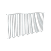 ProtectorAl 2400 x 1200mm Pearl White Aluminium Flat Top Pool Fence Panel with Square Picket